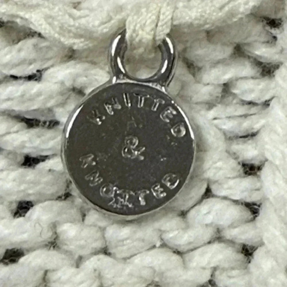 Knitted & Knotted Ribboned Cables Sweater Medium Cable Knit Ribbon Anthropologie - Picture 6 of 11